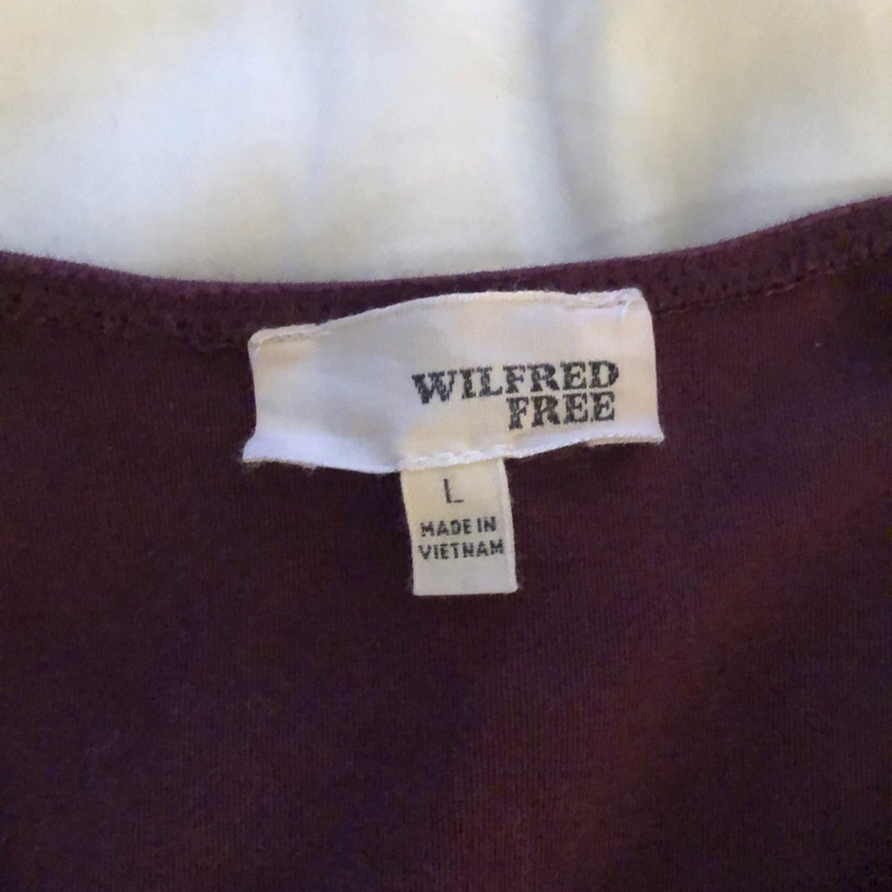 Wilfred Free Maroon Bodysuit Aritzia Size Large - Picture 3 of 3